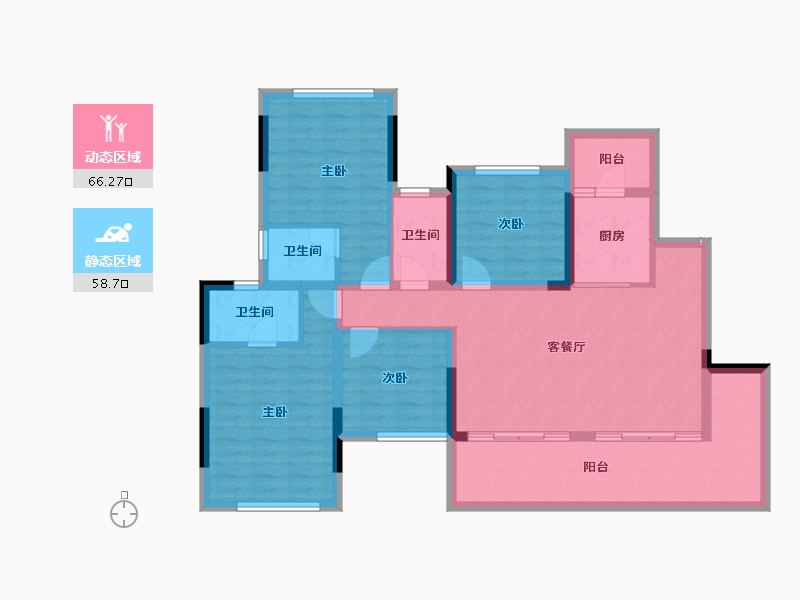 四川省-内江市-隆城观邸二期尚璟-111.70-户型库-动静分区