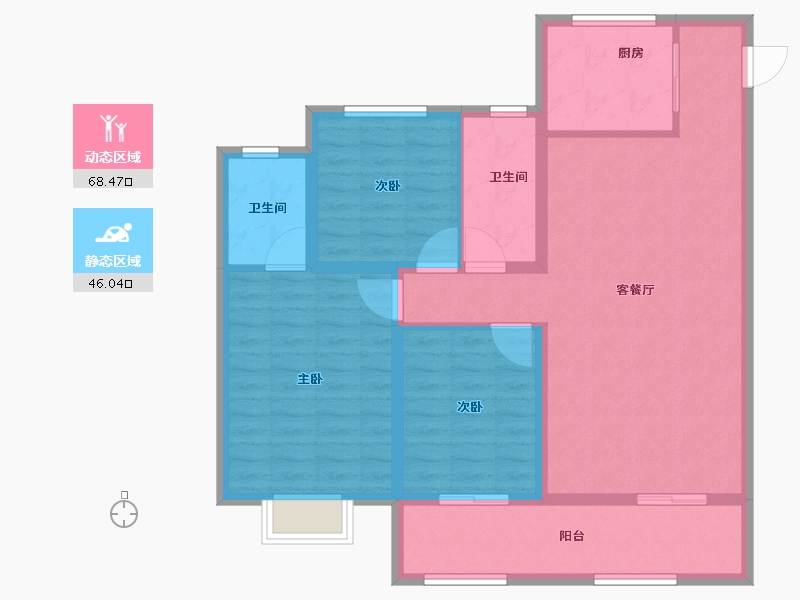 河南省-驻马店市-金茂森林湾6期-103.11-户型库-动静分区