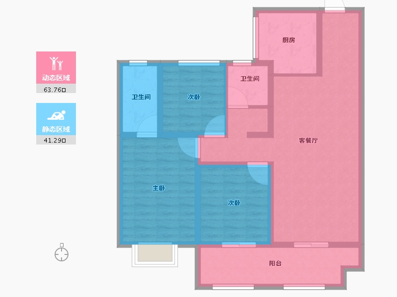 河南省-驻马店市-金茂森林湾6期-93.05-户型库-动静分区