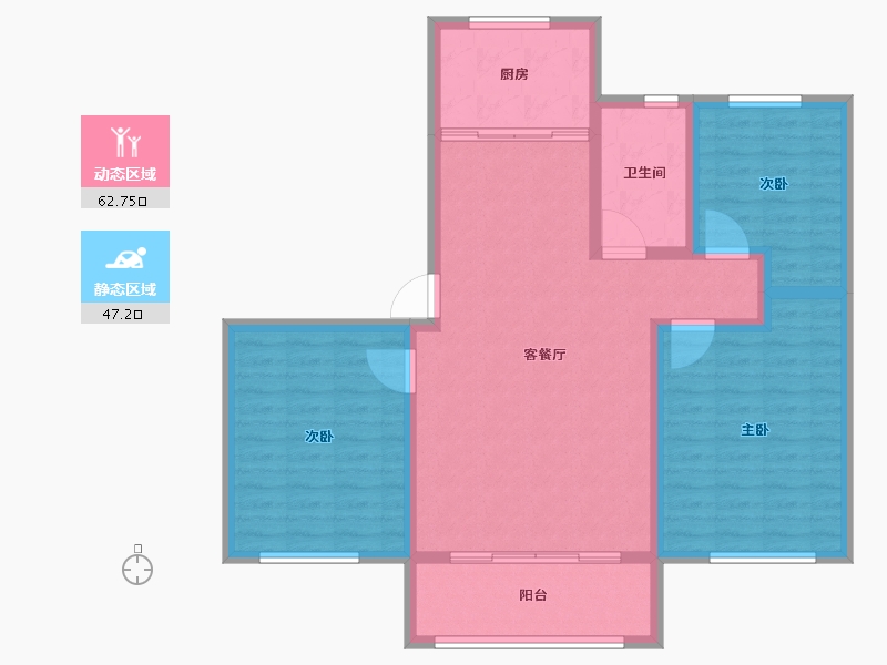 山东省-淄博市-鸿泰花漾城-99.20-户型库-动静分区