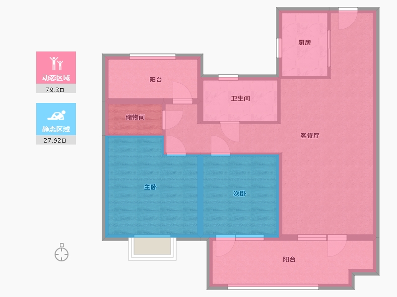 山东省-青岛市-华润-69.00-户型库-动静分区