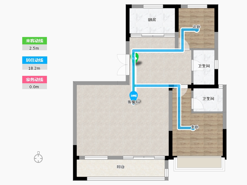 宁夏回族自治区-银川市-民生如院-91.41-户型库-动静线