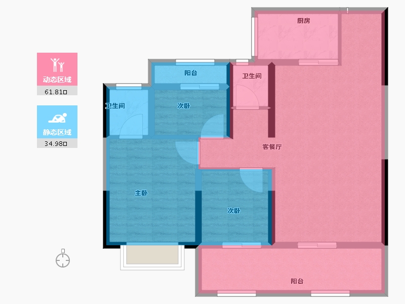 湖南省-郴州市-仁城首府-86.32-户型库-动静分区