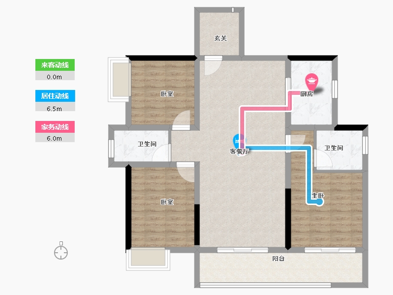 湖南省-娄底市-宁邦中心-102.40-户型库-动静线