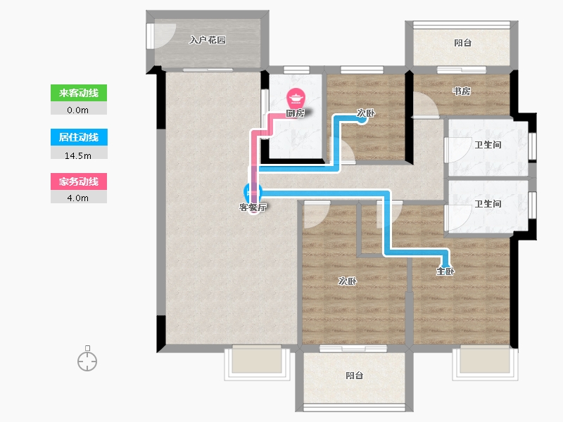 福建省-龙岩市-璞玉滨江-94.41-户型库-动静线