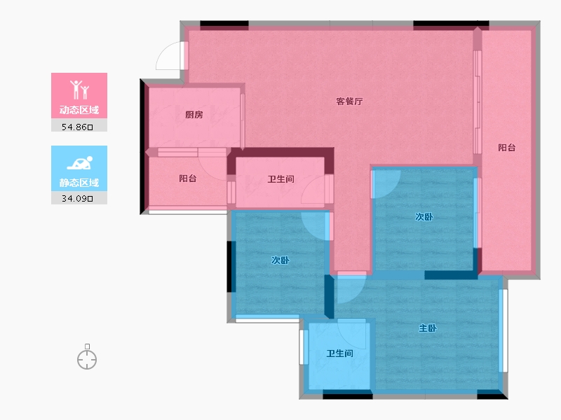 四川省-内江市-隆城观邸二期尚璟-79.32-户型库-动静分区