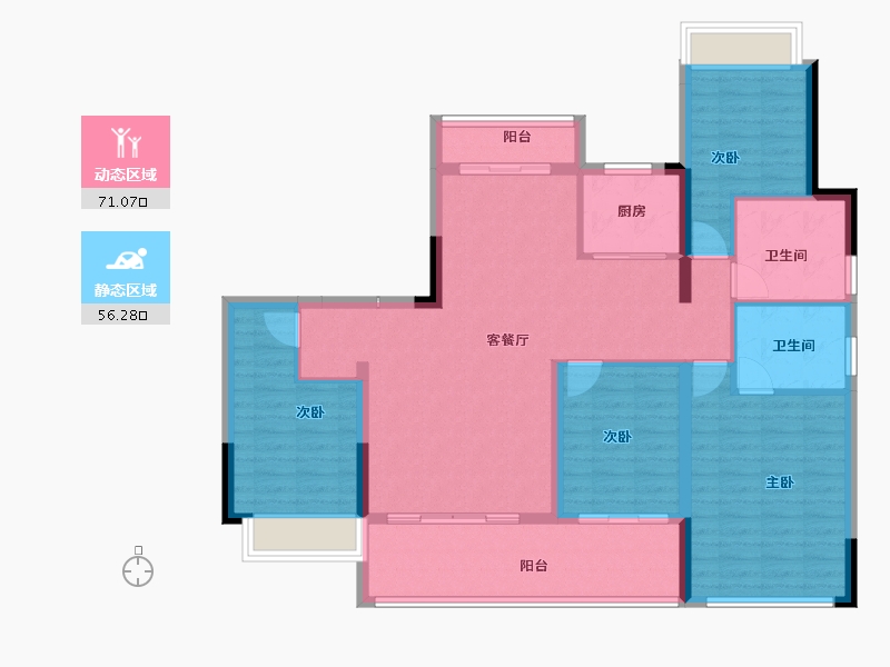 江西省-宜春市-明珠前湖院子-114.83-户型库-动静分区