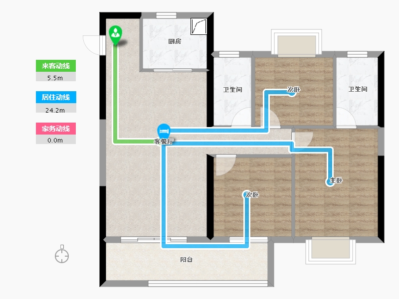 福建省-三明市-碧桂园壹号院-86.40-户型库-动静线