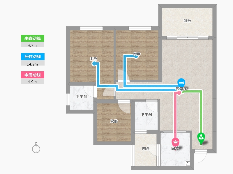 四川省-宜宾市-​鸿通大学府-73.54-户型库-动静线