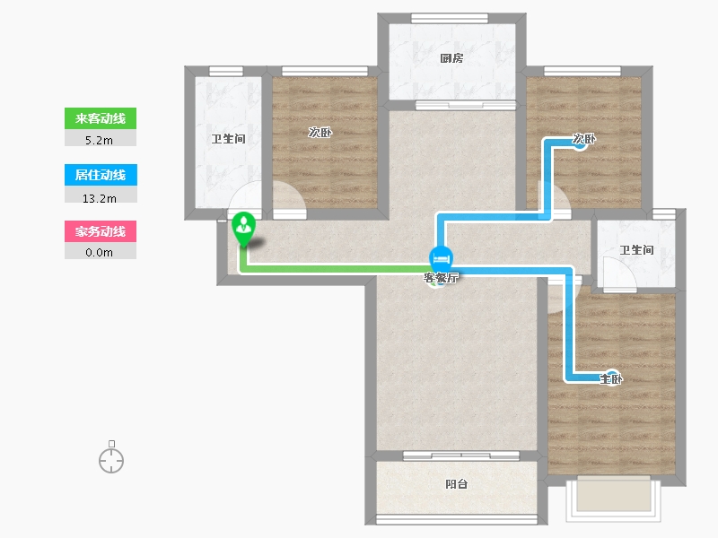 甘肃省-庆阳市-峯樾府-83.18-户型库-动静线