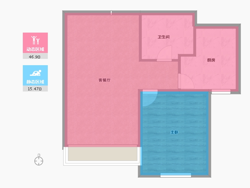 青海省-西宁市-新华联国际旅游城-56.50-户型库-动静分区