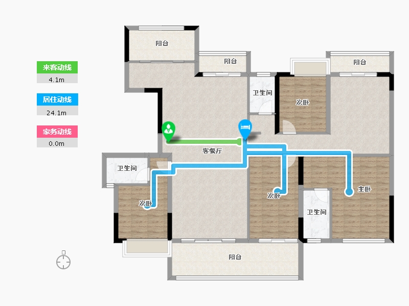 江西省-宜春市-明珠前湖院子-164.47-户型库-动静线