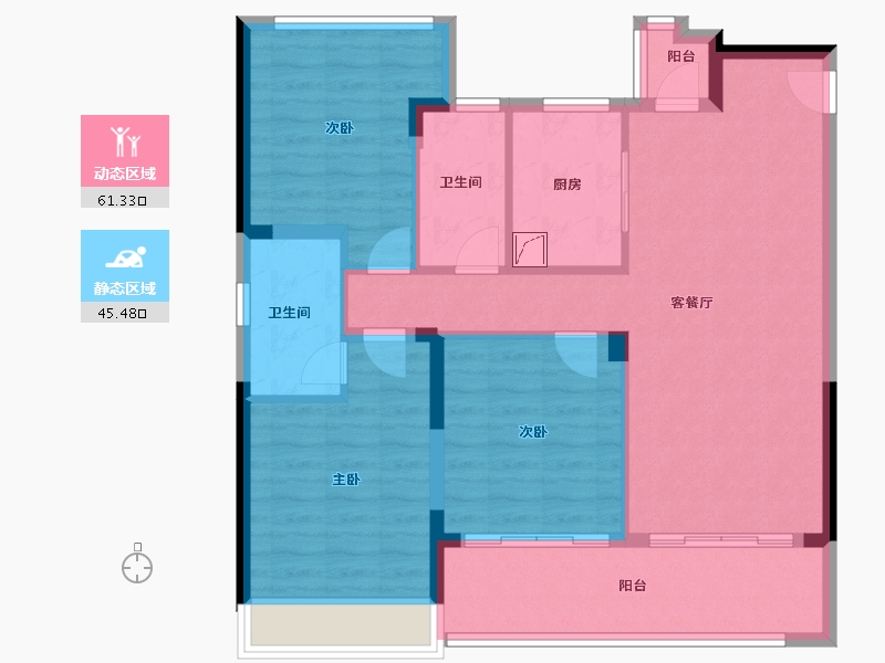 浙江省-舟山市-绿城凌波秋月-96.00-户型库-动静分区