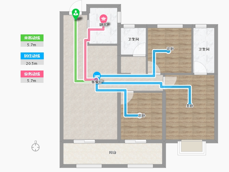 河南省-驻马店市-金茂森林湾6期-93.29-户型库-动静线