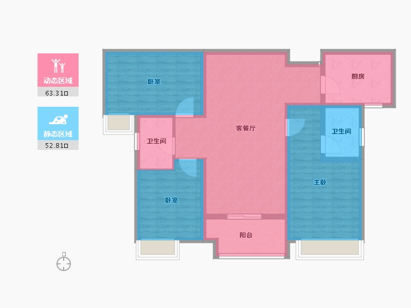 湖南省-娄底市-宁邦中心-104.01-户型库-动静分区