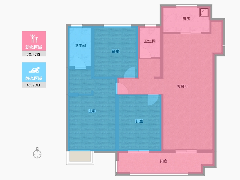 江苏省-盐城市-国投聚龙府-97.28-户型库-动静分区