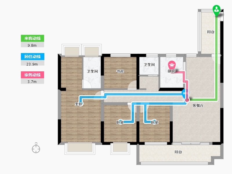 江苏省-盐城市-阜宁碧桂园双玺-112.01-户型库-动静线