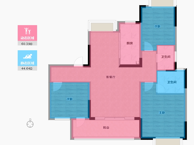 江西省-宜春市-东投金麟府-94.39-户型库-动静分区