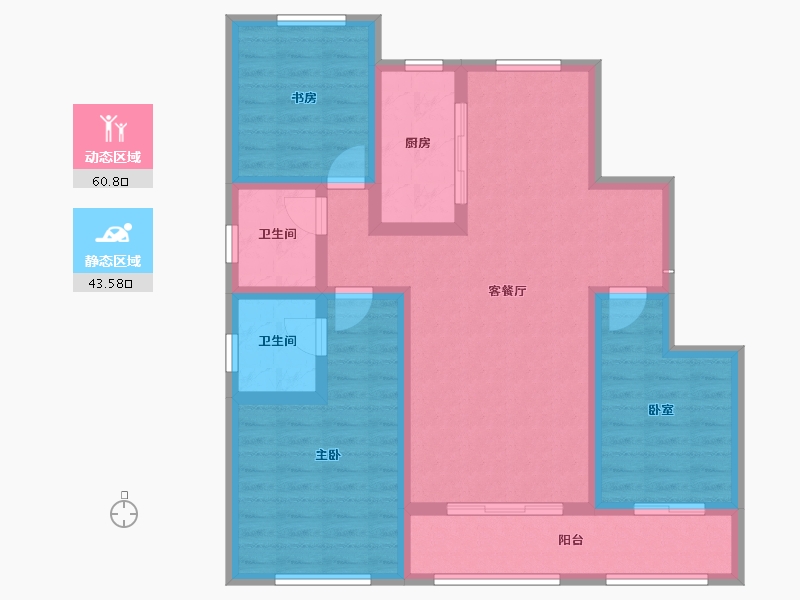 山东省-淄博市-熙悦-92.50-户型库-动静分区