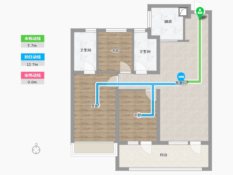 山东省-青岛市-华新园央和府-88.00-户型库-动静线