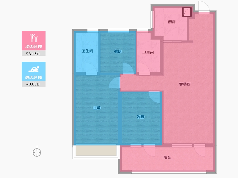 山东省-青岛市-华新园央和府-88.00-户型库-动静分区