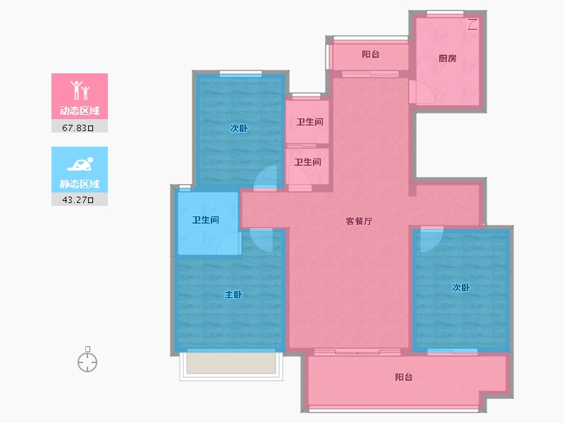 河南省-商丘市-乐鼎明德府-99.43-户型库-动静分区