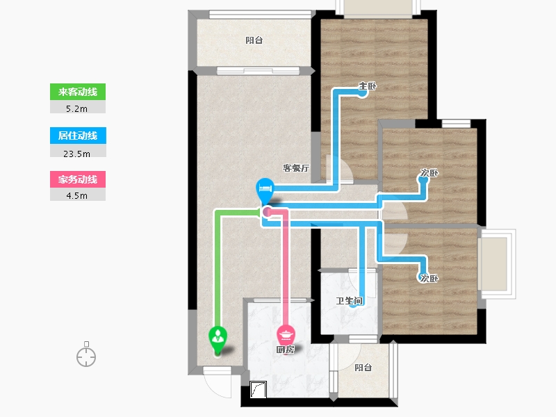 四川省-眉山市-恒大金碧天下-70.88-户型库-动静线