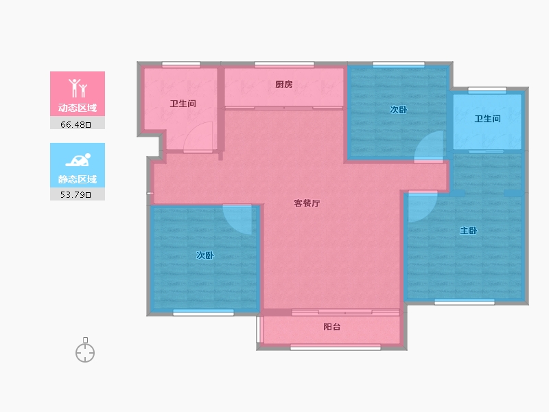 山东省-淄博市-城南壹号-108.81-户型库-动静分区