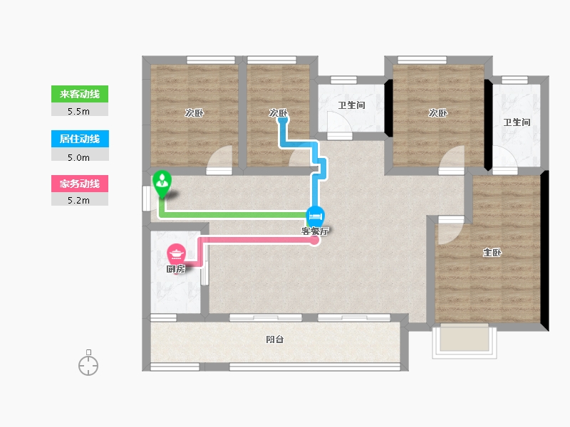 四川省-南充市-优品道曦岸峰景-94.77-户型库-动静线