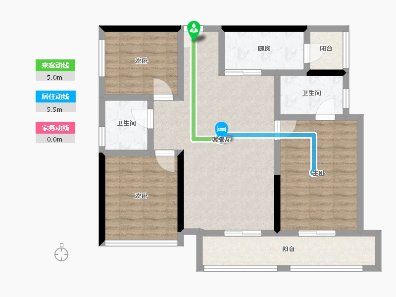 四川省-南充市-优品道曦岸峰景-84.87-户型库-动静线