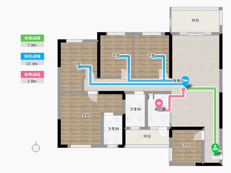 广西壮族自治区-桂林市-彰泰欢乐颂-128.00-户型库-动静线