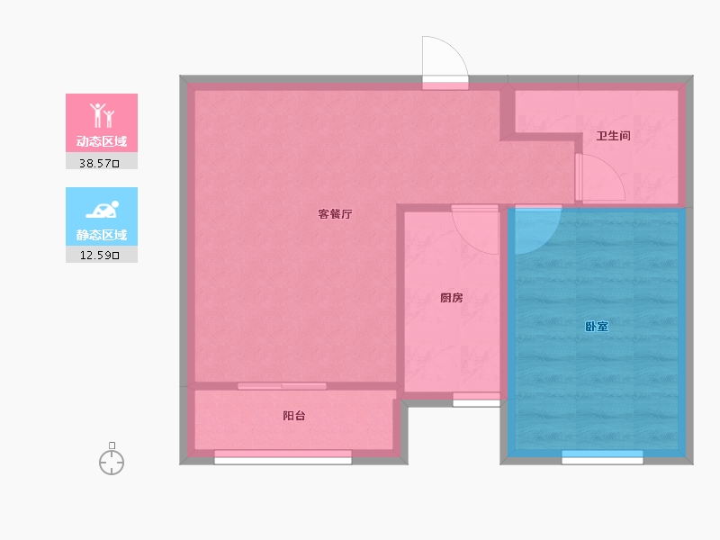 辽宁省-葫芦岛市-中央国际城-45.59-户型库-动静分区