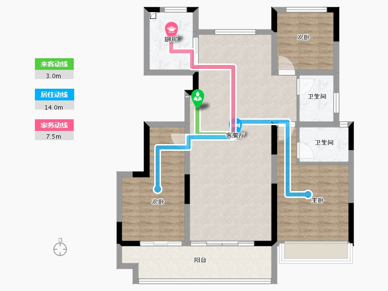 河南省-商丘市-商丘正商凯悦华府-103.30-户型库-动静线