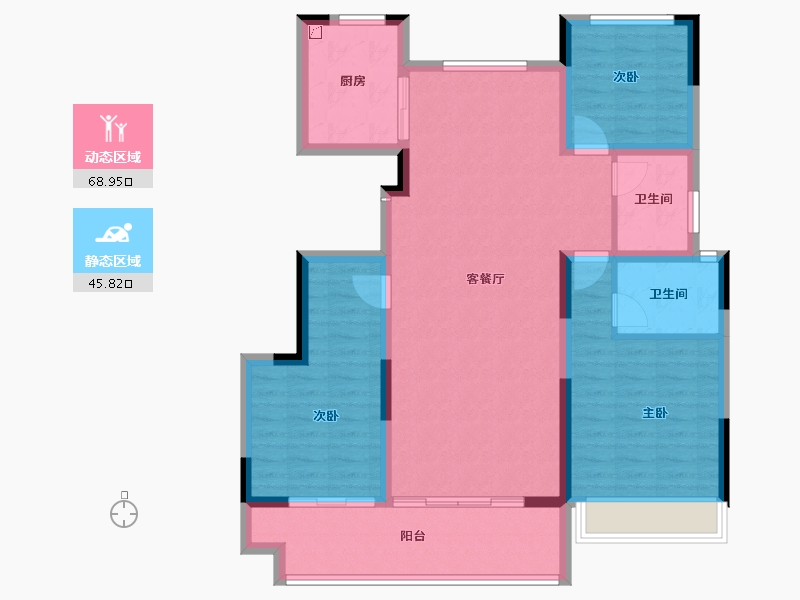 河南省-商丘市-商丘正商凯悦华府-103.30-户型库-动静分区