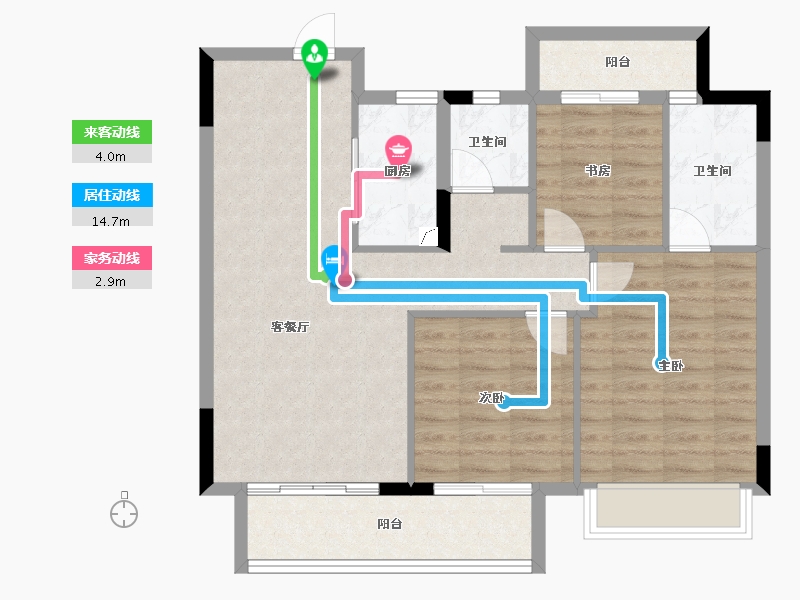 江西省-宜春市-东方郡望府-84.80-户型库-动静线