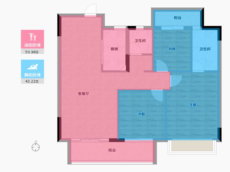 江西省-宜春市-东方郡望府-84.80-户型库-动静分区