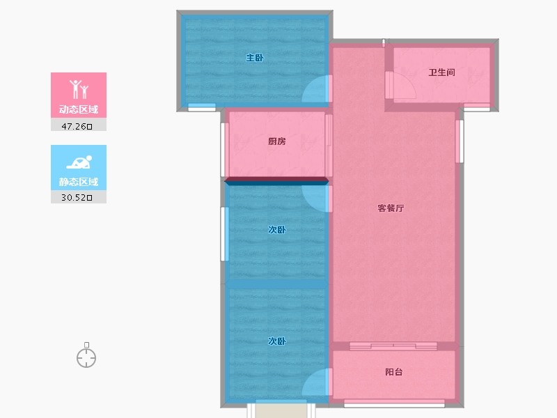 甘肃省-庆阳市-峯樾府-69.03-户型库-动静分区