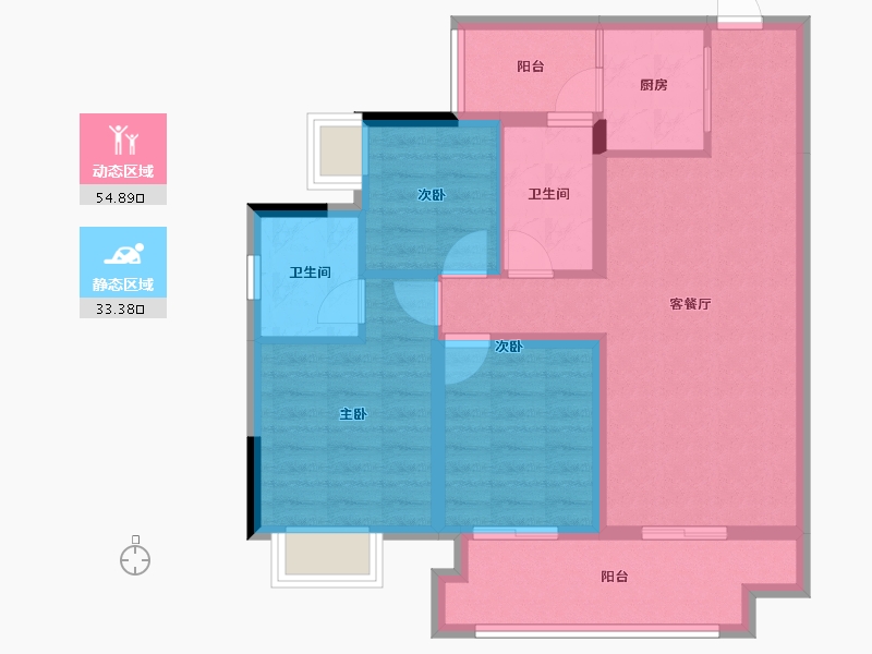 四川省-南充市-敏捷星汇源著-78.20-户型库-动静分区