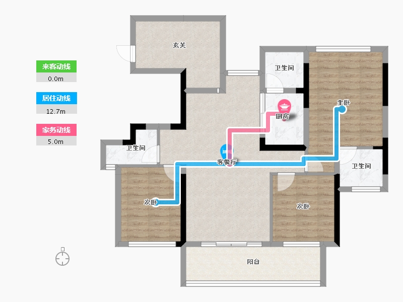 四川省-内江市-隆城观邸二期尚璟-98.09-户型库-动静线