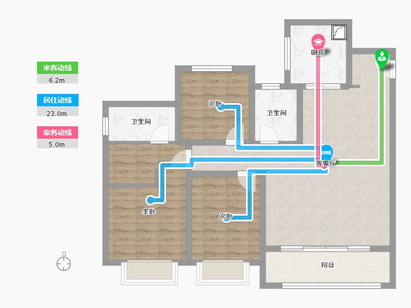 陕西省-咸阳市-融创时光宸阅-96.35-户型库-动静线