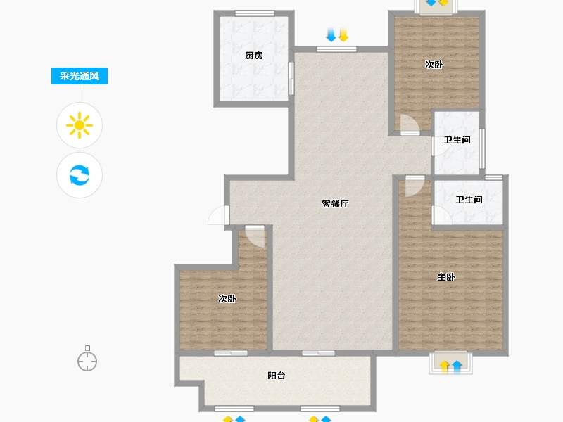 河南省-驻马店市-康桥水郡-183.45-户型库-采光通风