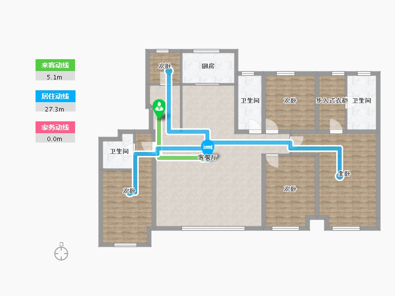 辽宁省-葫芦岛市-富都山海间-147.71-户型库-动静线