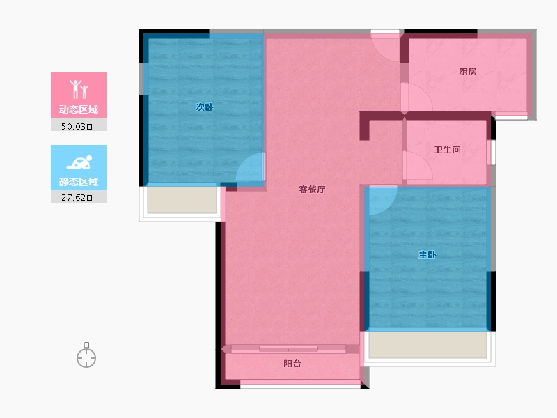 广西壮族自治区-柳州市-宝光·翡翠悦府-69.67-户型库-动静分区