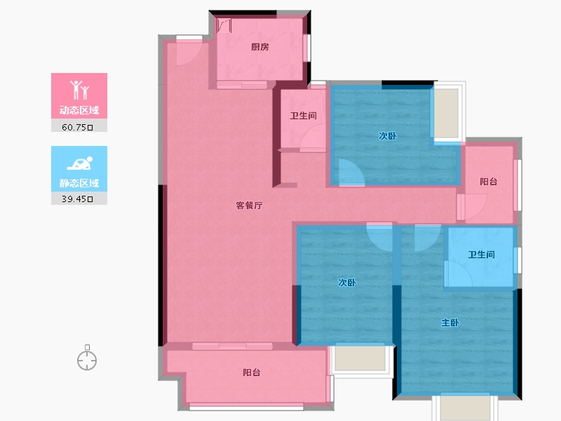 湖南省-郴州市-五岭庆园-88.30-户型库-动静分区