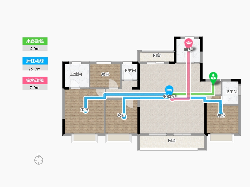 安徽省-阜阳市-碧桂园玖玺台-155.01-户型库-动静线