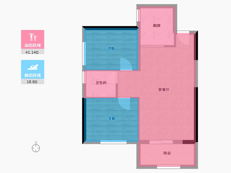 云南省-昆明市-绿地海之城-55.00-户型库-动静分区