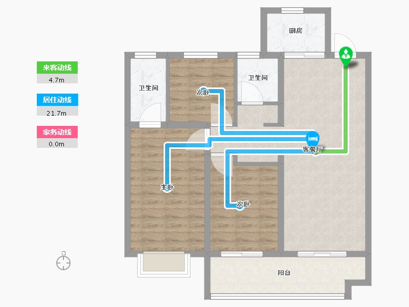 安徽省-阜阳市-华安公园1号-88.00-户型库-动静线