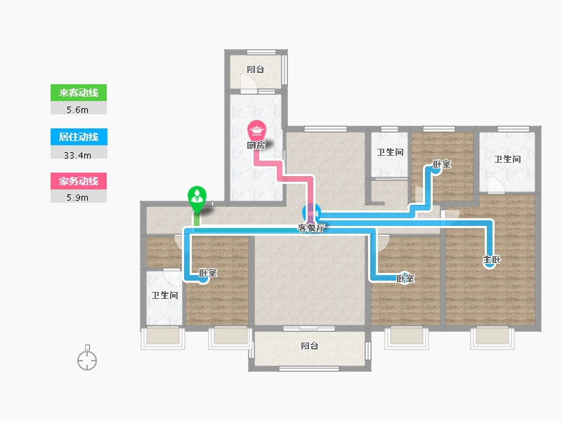 山东省-菏泽市-菏泽碧桂园-152.15-户型库-动静线