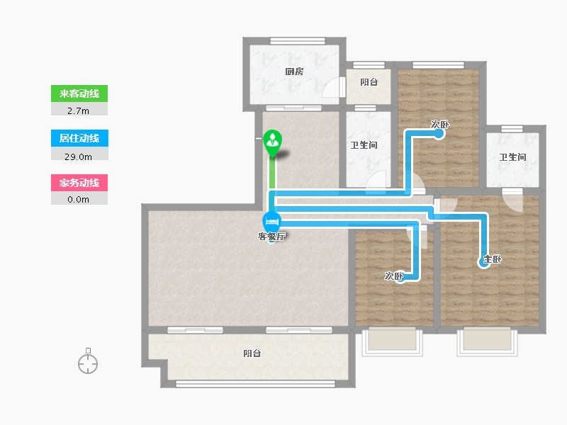 陕西省-咸阳市-武功怡心檀香府-118.40-户型库-动静线