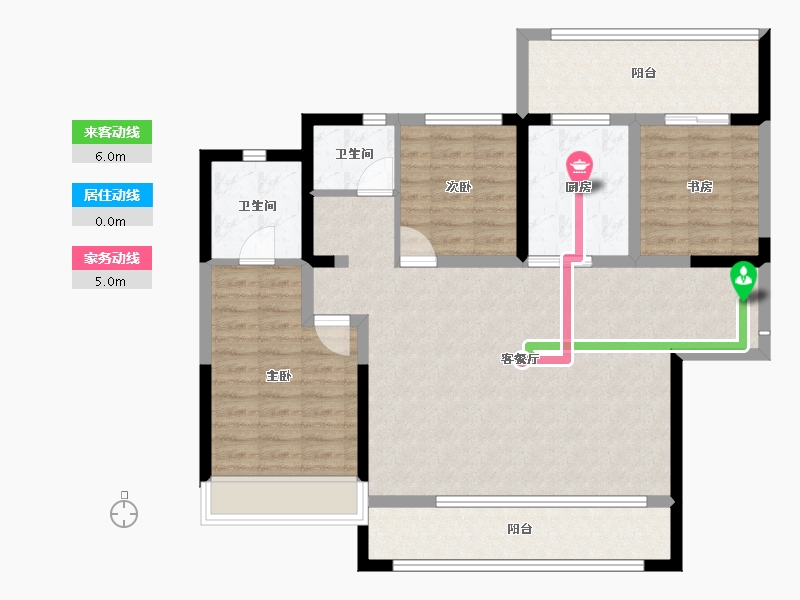 青海省-西宁市-中房·东方云舒-101.93-户型库-动静线